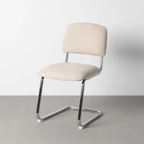 Lot 2 Chaises tapissées piètement métal Ixia 47 cm