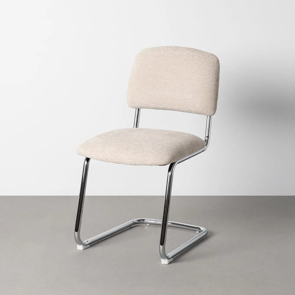 Lot 2 Chaises tapissées piètement métal Ixia 47 cm