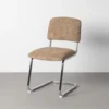 lot 2 chaises tapissees pietement metal ixia 47 cm taupe 1