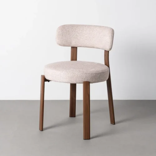 Lot 2 Chaises tapissées polyester piètement fer Ixia 51 cm — vue 2