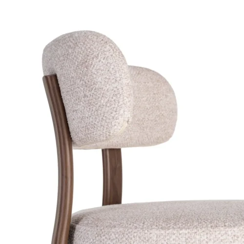 Lot 2 Chaises tapissées polyester piètement fer Ixia 51 cm — vue 3