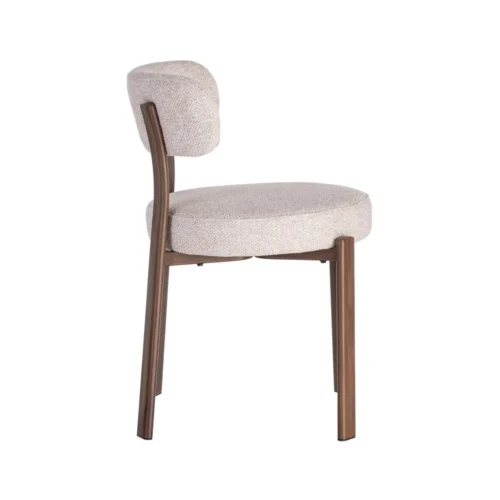 Lot 2 Chaises tapissées polyester piètement fer Ixia 51 cm — vue 6