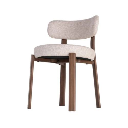 Lot 2 Chaises tapissées polyester piètement fer Ixia 51 cm — vue 8