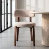 lot 2 chaises tapissees polyester pietement fer ixia 51 cm creme 1