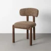 lot 2 chaises tapissees tissu pietement metal ixia 51 cm marron 1
