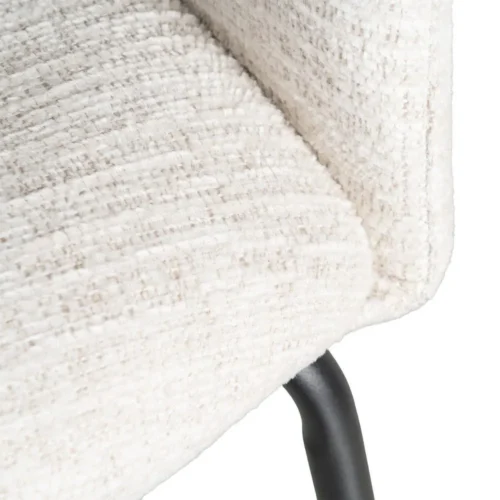 Lot 2 Chaises tissu avec accoudoirs piètement métal Ixia 61 cm — vue 10