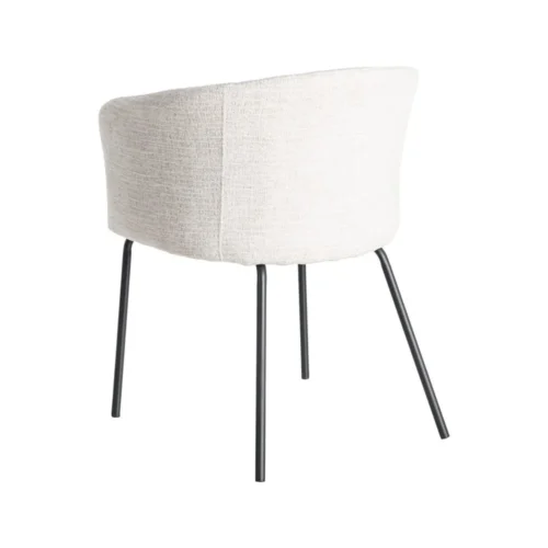 Lot 2 Chaises tissu avec accoudoirs piètement métal Ixia 61 cm — vue 6