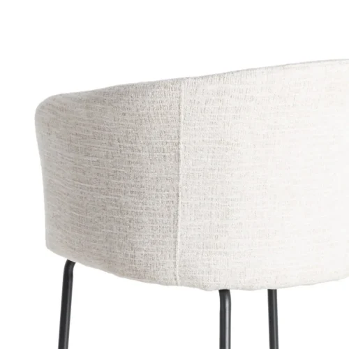 Lot 2 Chaises tissu avec accoudoirs piètement métal Ixia 61 cm — vue 7