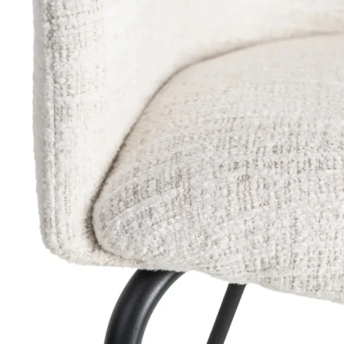 Lot 2 Chaises tissu avec accoudoirs piètement métal Ixia 61 cm — vue 9