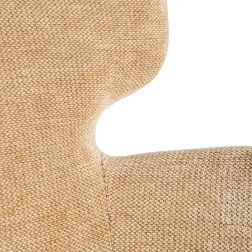 Lot 2 Chaises tissu beige accoudoirs piètement métal Ixia 59,5 cm — vue 9