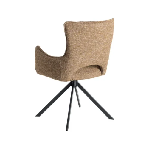 Lot 2 Chaises tissu beige piètement métal Ixia 58,5 cm — vue 6