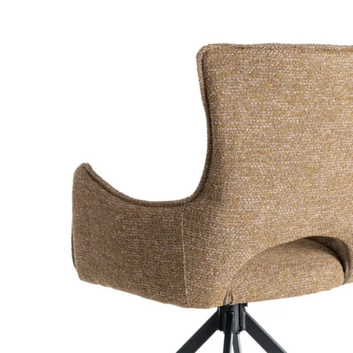 Lot 2 Chaises tissu beige piètement métal Ixia 58,5 cm — vue 7