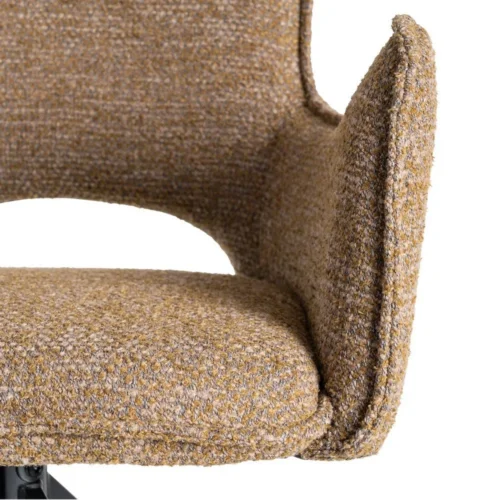 Lot 2 Chaises tissu beige piètement métal Ixia 58,5 cm — vue 8