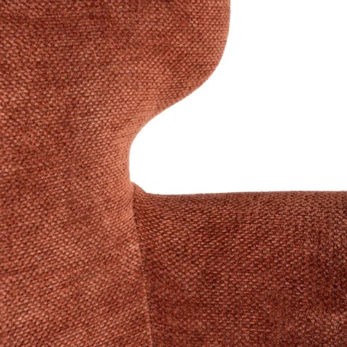 Lot 2 Chaises tissu bordeaux accoudoirs piètement métal Ixia 59,5 cm — vue 9