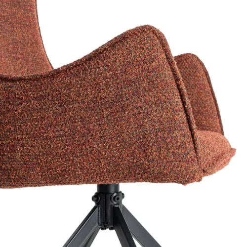 Lot 2 Chaises tissu bordeaux piètement métal Ixia 58,5 cm — vue 10