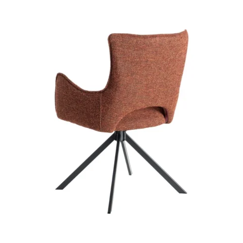Lot 2 Chaises tissu bordeaux piètement métal Ixia 58,5 cm — vue 6