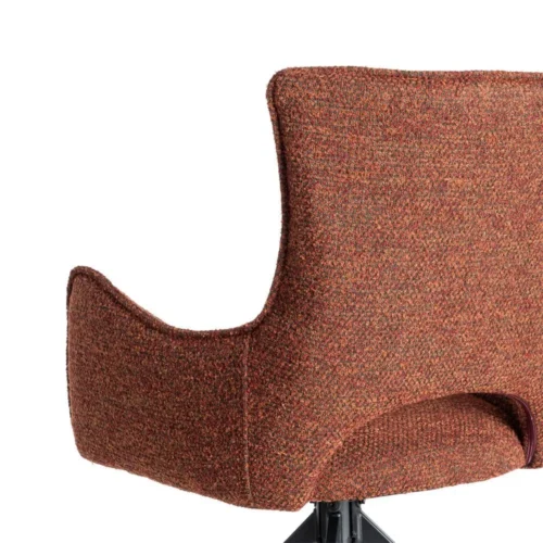 Lot 2 Chaises tissu bordeaux piètement métal Ixia 58,5 cm — vue 7