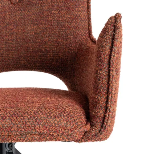 Lot 2 Chaises tissu bordeaux piètement métal Ixia 58,5 cm — vue 8