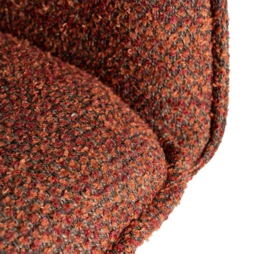 Lot 2 Chaises tissu bordeaux piètement métal Ixia 58,5 cm — vue 9