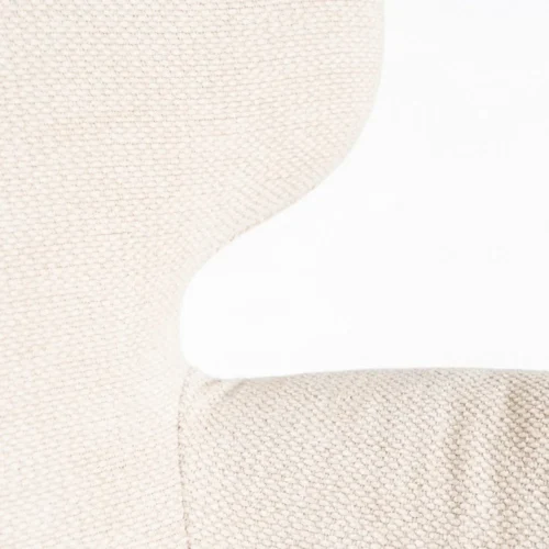 Lot 2 Chaises tissu crème accoudoirs piètement métal Ixia 59,5 cm — vue 9