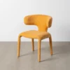 lot 2 chaises tissu dossier bas ixia 58 cm moutarde 1