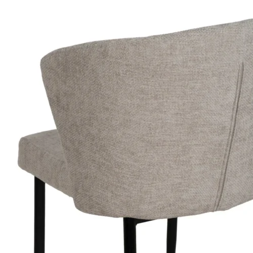 Lot 2 Chaises tissu gris piètement métal Ixia 52 cm — vue 10