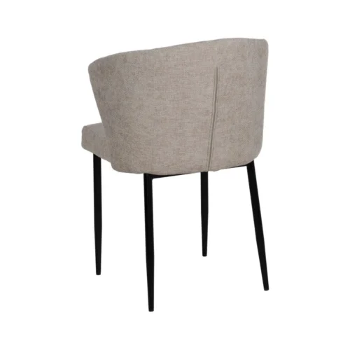 Lot 2 Chaises tissu gris piètement métal Ixia 52 cm — vue 4