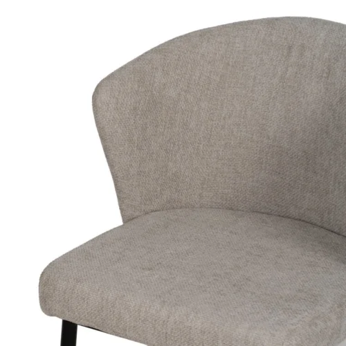 Lot 2 Chaises tissu gris piètement métal Ixia 52 cm — vue 6