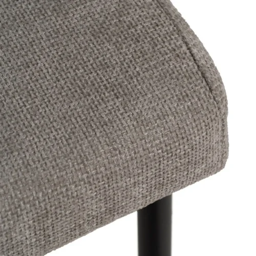 Lot 2 Chaises tissu gris piètement métal Ixia 52 cm — vue 9