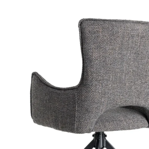 Lot 2 Chaises tissu gris piètement métal Ixia 58,5 cm — vue 7