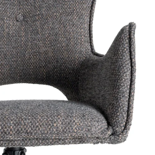 Lot 2 Chaises tissu gris piètement métal Ixia 58,5 cm — vue 8