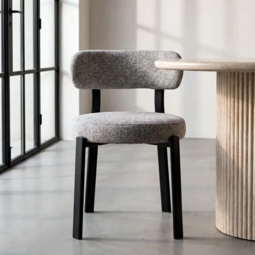 Lot 2 Chaises tissu piètement métal Ixia 51 cm