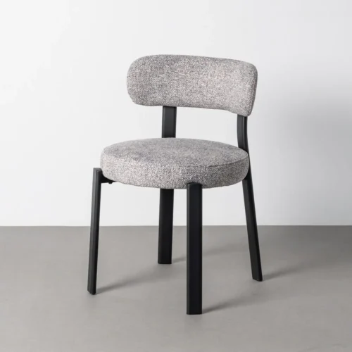 Lot 2 Chaises tissu piètement métal Ixia 51 cm — vue 2