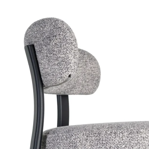 Lot 2 Chaises tissu piètement métal Ixia 51 cm — vue 3