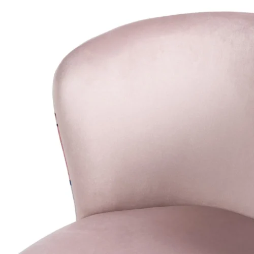 Lot 2 Chaises tissu rose dessin abstrait Ixia 58 cm — vue 7