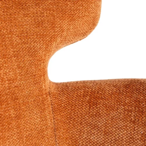 Lot 2 Chaises tissu terre cuite accoudoirs piètement métal Ixia 59,5 cm — vue 9