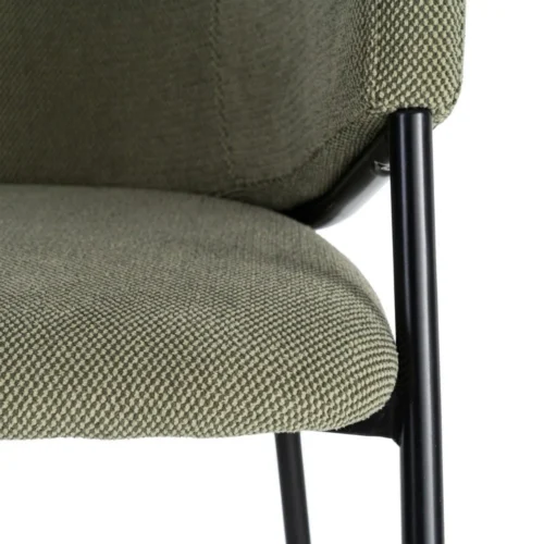 Lot 2 Chaises tissu vert piètement métal Ixia 54 cm — vue 3