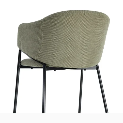 Lot 2 Chaises tissu vert piètement métal Ixia 54 cm — vue 4