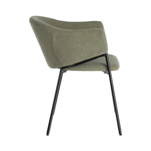 Lot 2 Chaises tissu vert piètement métal Ixia 54 cm — vue 5