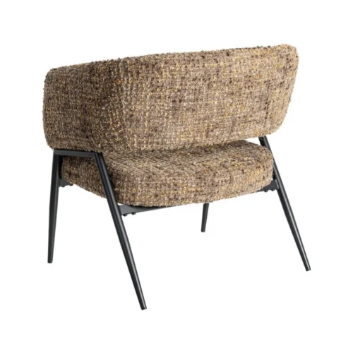 Lot 2 Fauteuils chinés marron tissu-métal Ixia 71 cm — vue 4
