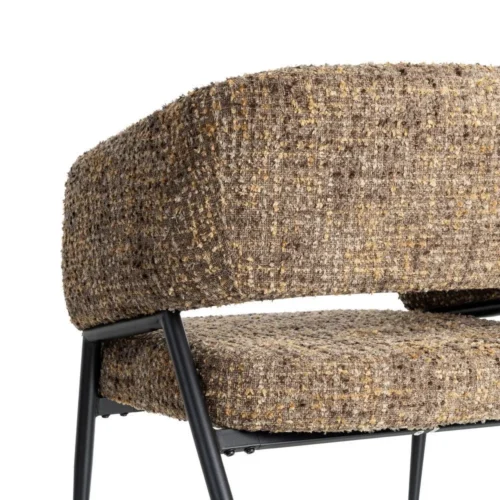 Lot 2 Fauteuils chinés marron tissu-métal Ixia 71 cm — vue 5