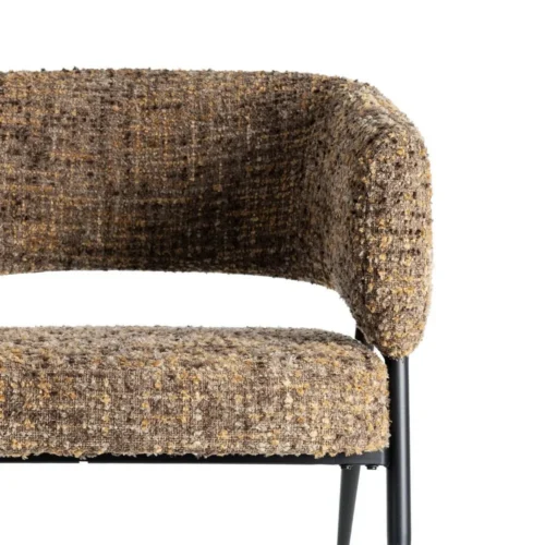Lot 2 Fauteuils chinés marron tissu-métal Ixia 71 cm — vue 6