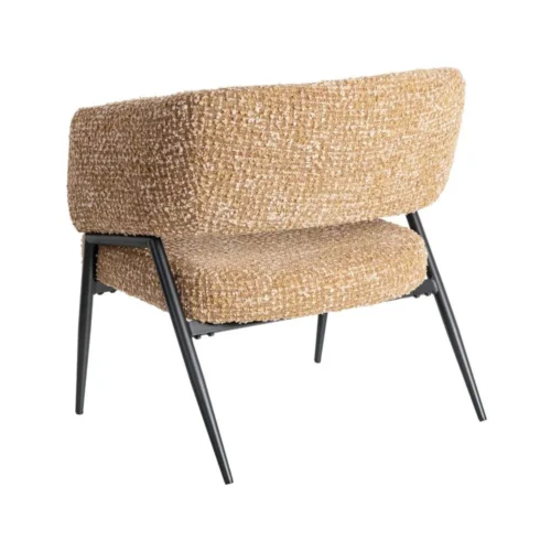 Lot 2 Fauteuils moutarde tissu-métal Ixia 71 cm — vue 4