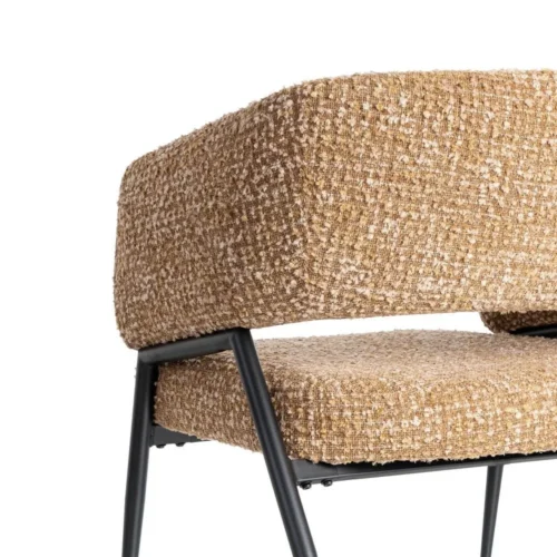 Lot 2 Fauteuils moutarde tissu-métal Ixia 71 cm — vue 5