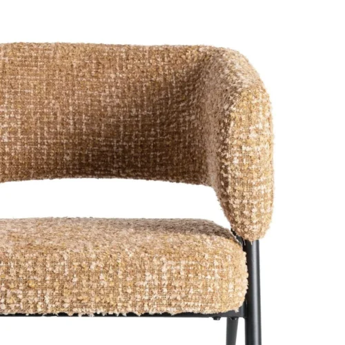 Lot 2 Fauteuils moutarde tissu-métal Ixia 71 cm — vue 6