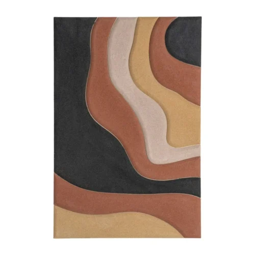 Lot 2 Tableaux diptyque vagues en relief terracotta Ixia 80 × 120 cm — vue 2