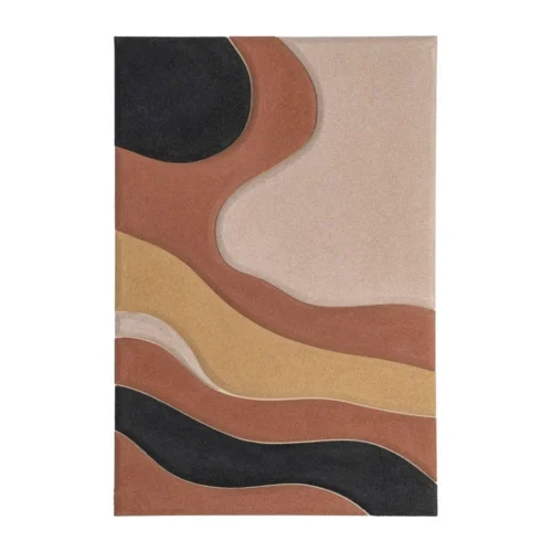 Lot 2 Tableaux diptyque vagues en relief terracotta Ixia 80 × 120 cm — vue 3