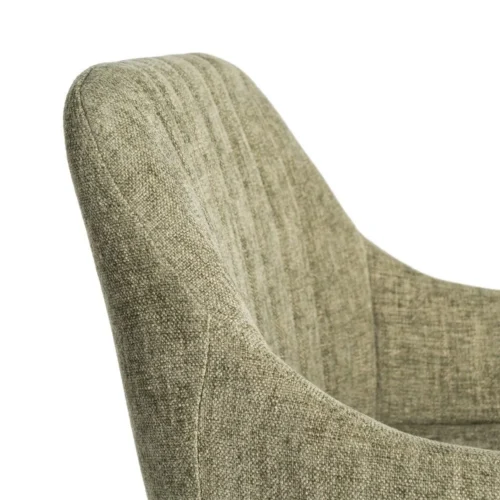 Lot 2 Tabourets tissu chiné vert pieds métal noir Ixia H65 — vue 6