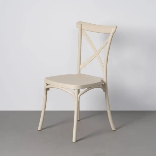 Lot 4 Chaises de jardin empilables polypropylène Ixia 53 cm