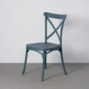 lot 4 chaises de jardin empilables polypropylene ixia 53 cm bleu 1